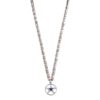 925 rhodium-plated, pink gold-plated, enamels and Swarovski ™ silver necklace - ZCL608-MH