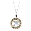 Silver rhodium-gold necklace 2 mic. - ZCL681-MN