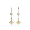 925 rhodium-plated and gilded silver earrings with pearls - ZOR1141-LN