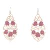 2 mic rhodium-rosé silver earrings with cathedral enamels - ZOR572-MK