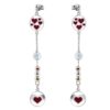 Rhodium and gold plated 925 silver earrings, enamel and Swarovski ™ - ZOR727-M2