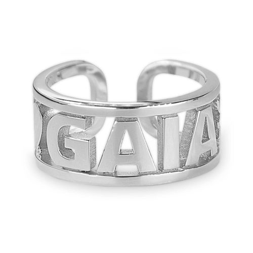 Customizable ring with letters and symbols. Indicate the required letters and symbols in the order notes - ZAS6-LB