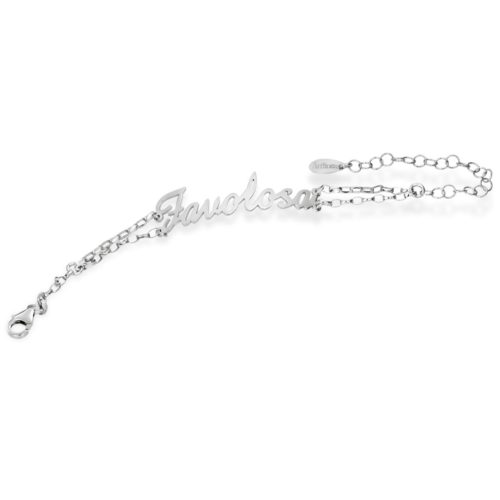 Bracelet in rhodium-plated 925 silver with name - All names available  - ZB01NOME-LB