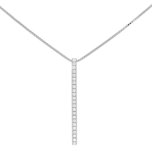 18 kt gold necklace with natural white diamonds. - CD724/DB-LB