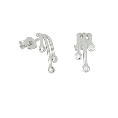 18kt gold earrings with natural white diamonds - OD545