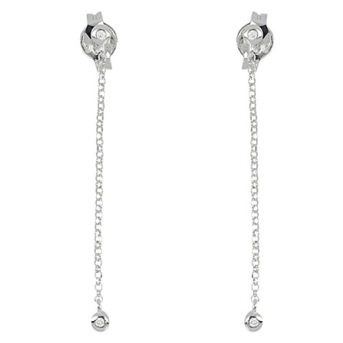 18kt gold earrings with natural white diamonds - OD549