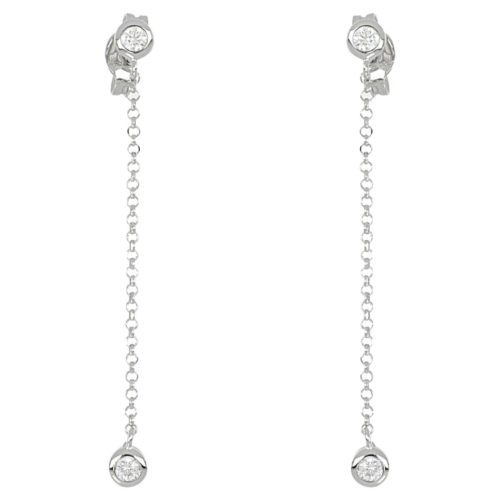 18kt gold earrings with natural white diamonds - OD551