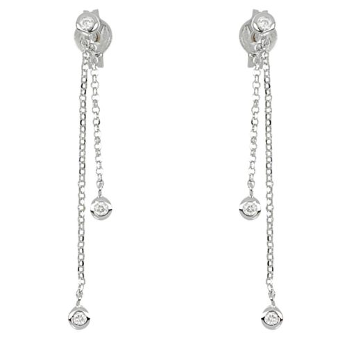 18kt gold earrings with natural white diamonds - OD553
