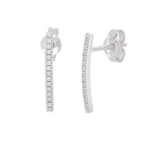 18 kt gold earrings with natural diamond - OD559/DB-LB