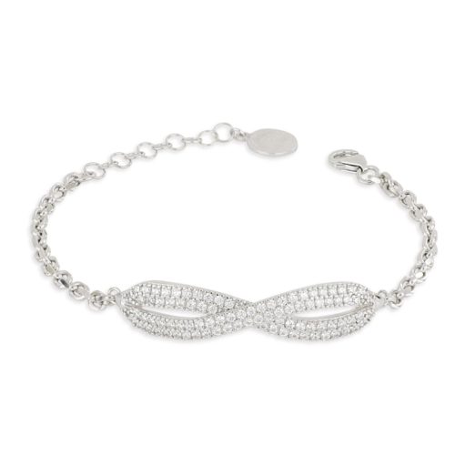 925 silver bracelet with white zircons - ZBR737/BI-LB