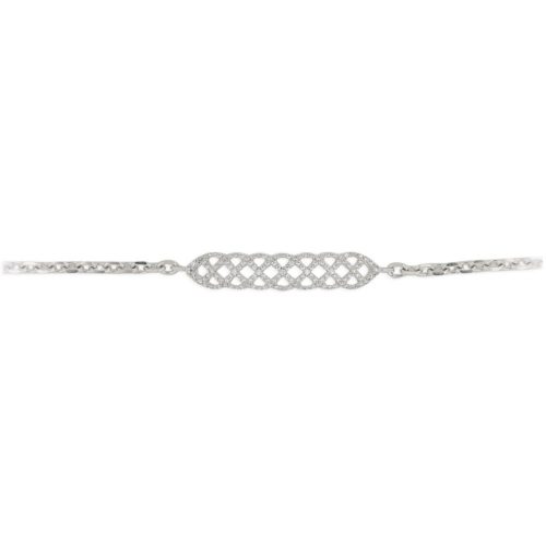 925 silver bracelet with white zircons - ZBR738-LB