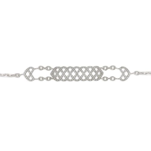 925 silver bracelet with white zircons - ZBR739-LB