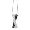 925 silver necklace with black and white zircons - ZCL1450/NE-LL