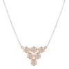 18 kt gold floral motif pendant necklace with natural white diamonds - CD713/DB