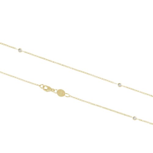 18kt gold necklace with natural white diamonds - CD726
