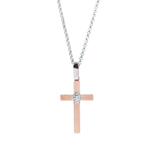 Cross necklace with Diamonds