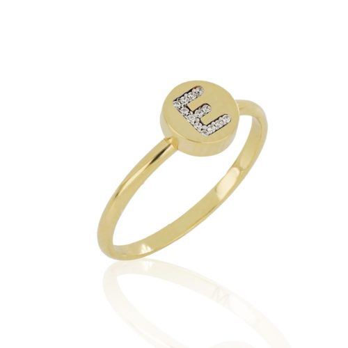 Customizable 18 kt gold ring with diamonds - AFF15