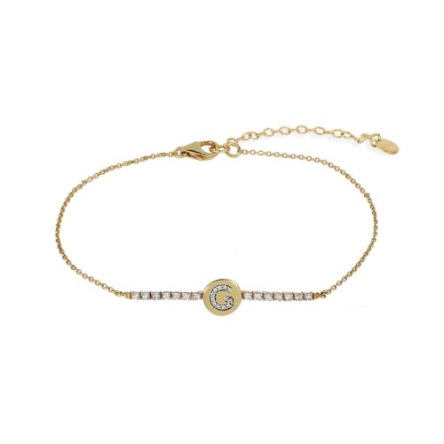 Customizable 18 kt gold bracelet with diamonds - BFF01