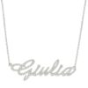 18 kt gold necklace with customizable name - Initial always in capital letters with pavé diamonds all over the name - CD16NOME