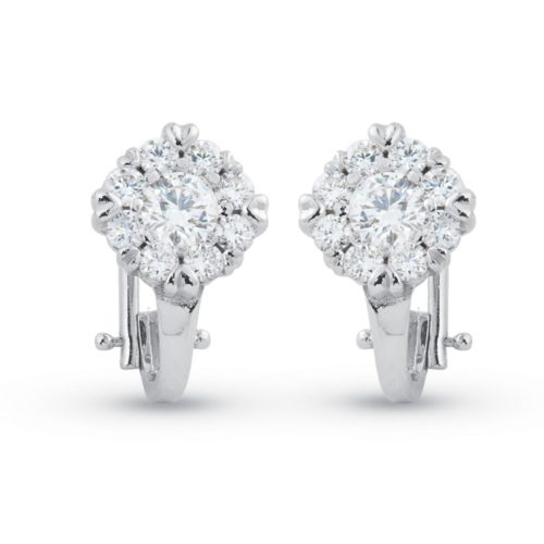 18 kt white gold earrings with diamonds - OD093-LB