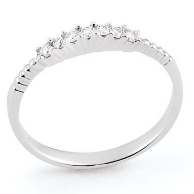 18kt white gold ring with diamonds - AD054-LB