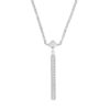 Necklace with pavé zirconia 925 silver - ZCL1461/BI-LB