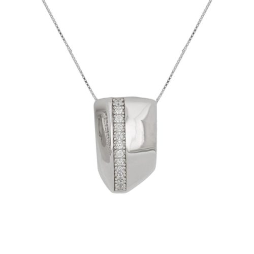925 silver necklace with zirconia - ZCL1473-LB