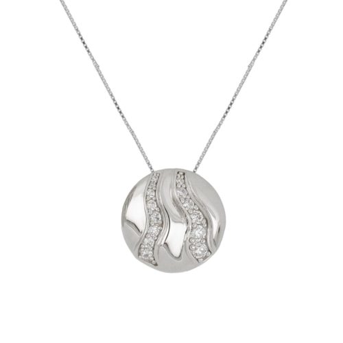 925 silver necklace with zirconia - ZCL1475-LB