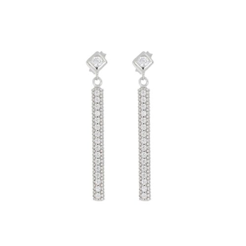 925 Silver Earrings with White Zirconia - ZOR1300/BI-LB