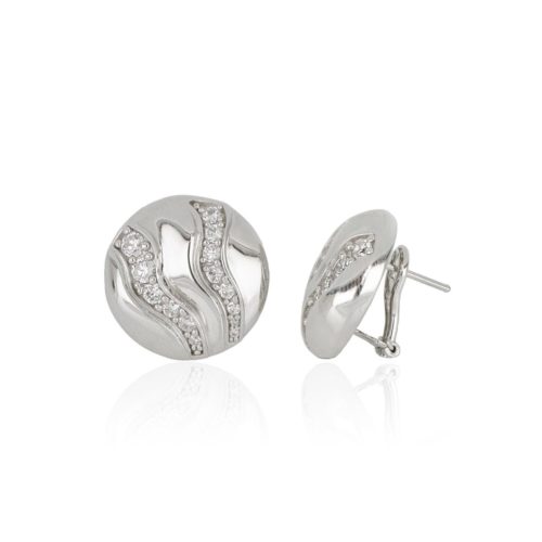925 silver earrings with zirconia - ZOR1310-LB