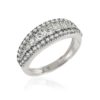 18kt white gold ring with natural white diamonds - AD1200/DB-LB
