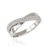 18kt white gold ring with natural white diamonds - AD1214-LB