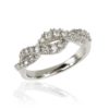 18kt white gold ring with natural white diamonds - AD1216-LB