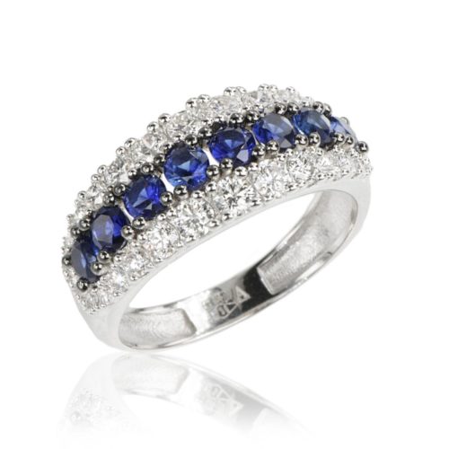 Multistone Ring with Diamonds - 686