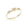 18kt gold ring with natural white diamonds - AD1233