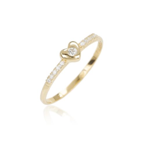 18kt gold ring with natural white diamonds - AD1235
