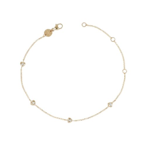 18kt gold bracelet with natural white diamonds - BD222