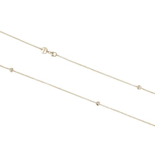 18kt gold necklace with natural white diamonds - CD760