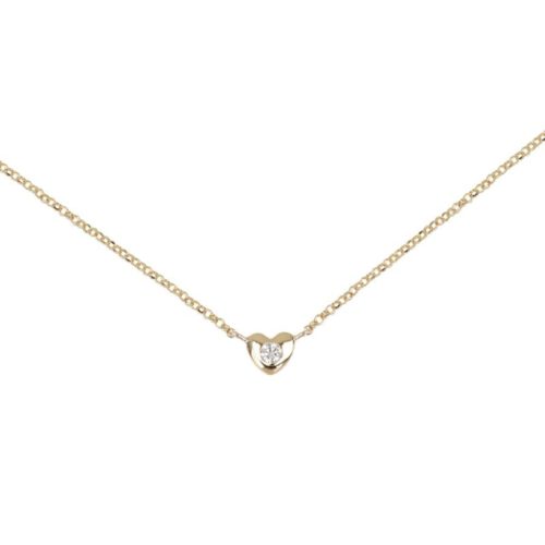 18kt gold necklace with natural white diamonds - CD761