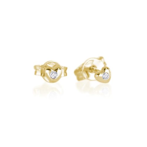 18kt gold earrings with natural white diamonds - OD589