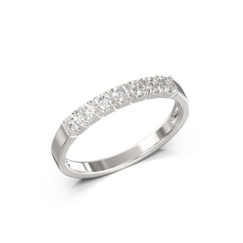 18kt White Gold Veretta Ring with Diamonds - AD1262-LB