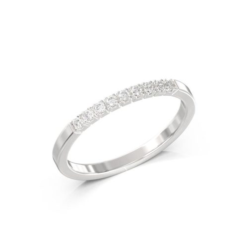 18kt White Gold Veretta Ring with Diamonds - AD1265-LB