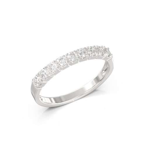 18kt White Gold Veretta Ring with Diamonds - AD1267-LB