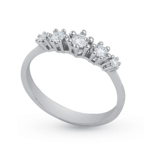 18kt white gold ring with diamonds - AD350-LB