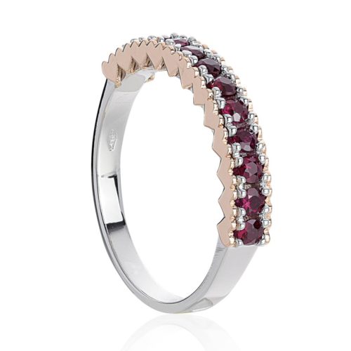Riviera Ring with Precious Stones
